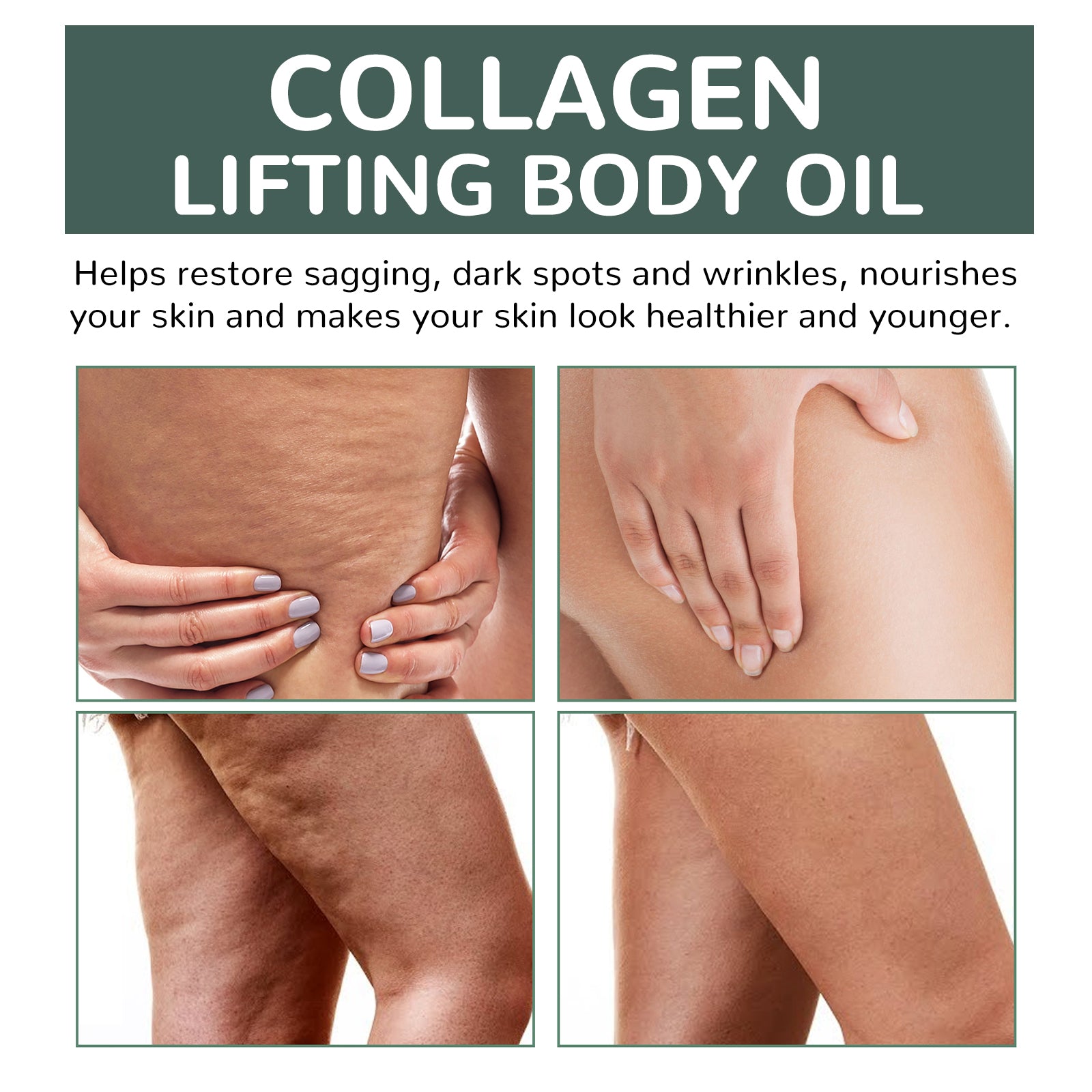 Collagen Body Oil, Moisturize Skin, Firm & Lift, Anti-Aging, Full Body Massage ,100ml
