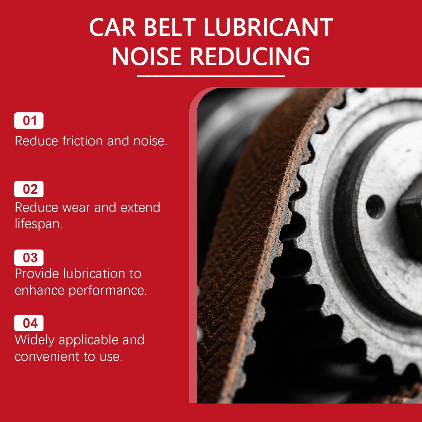 Car Care Engine Belt Lubricant Spray, Reduce Friction, Noise, Extend Belt Life ,100ml