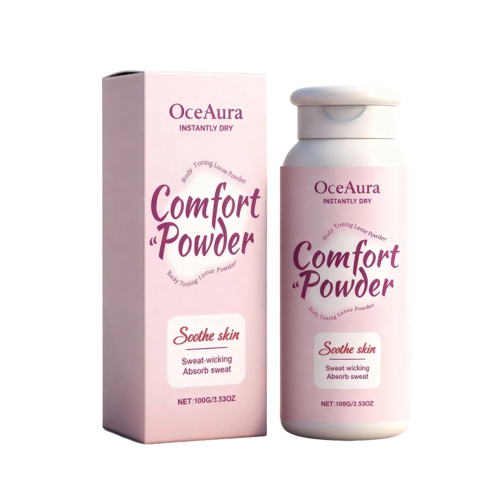 Breathable Skin Talcum Powder, Summer Sweat Protection, Refreshing, Non-Sticky ,100g