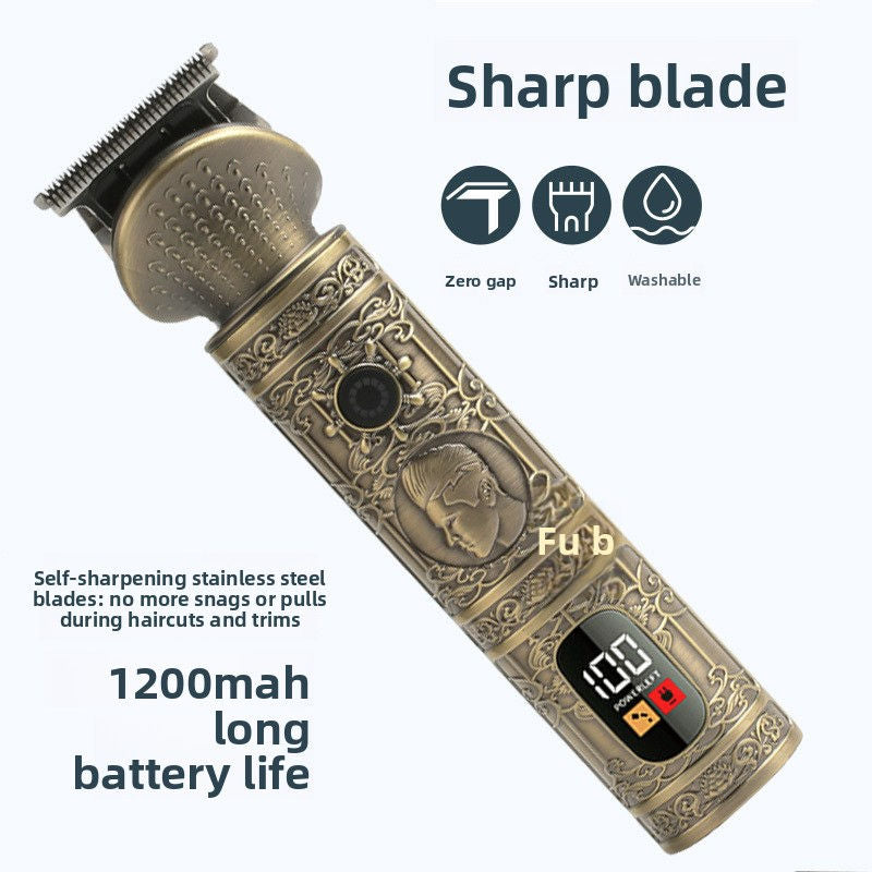 Copper 6-in-1 Rechargeable Hair Clipper with USB Charging and Multiple Blades