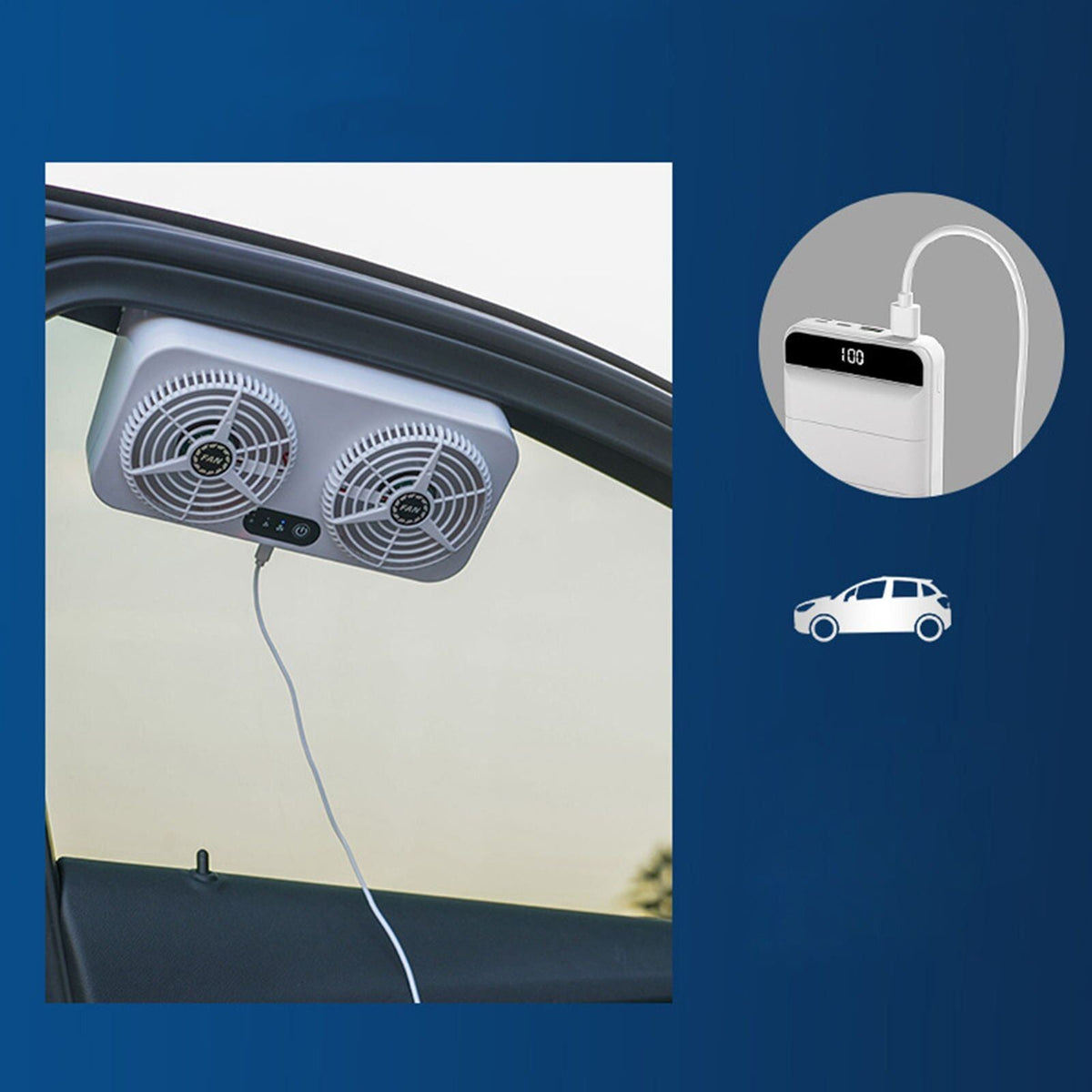 Car Ventilation Exhaust Fan Vehicle Air Circulation Fan Remove Odor Car Radiator