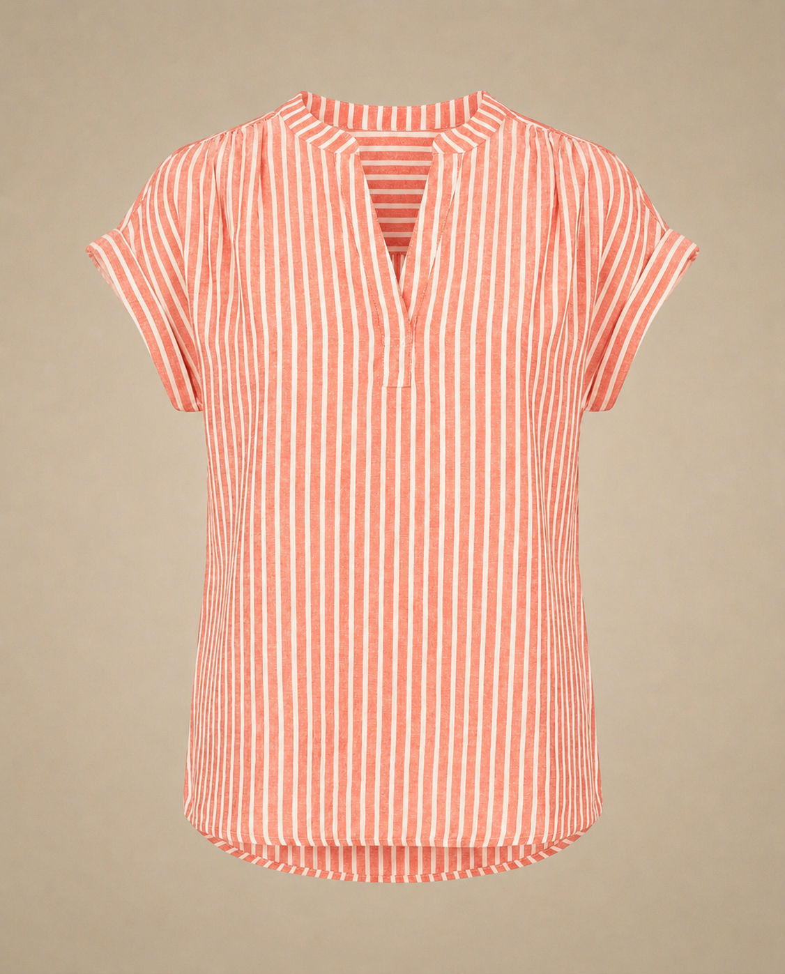 Jones new York Sleeveless T Shirt Stripped Grey/Coral White