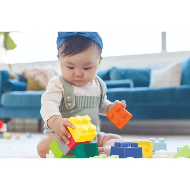 Infantino Super Soft 1st Building Blocks – Baby Activity Toy Set (12 pcs)