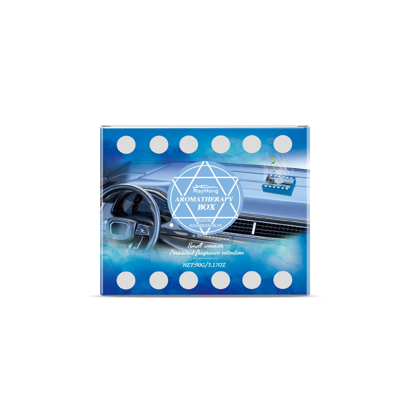 Car Air Purifier, Long Lasting Fresh Air, Aromatherapy, Stress Relief ,90g