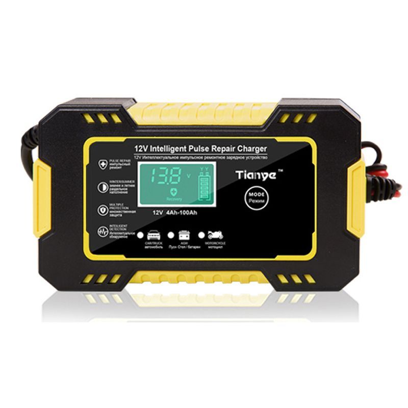 Car Battery Charger Smart Motorcycle Trickle Charger 12V Battery Pulse Repair Tool