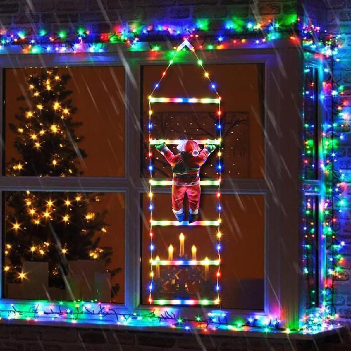LED Christmas Lights Outdoor Christmas Decorations Ladder Lights