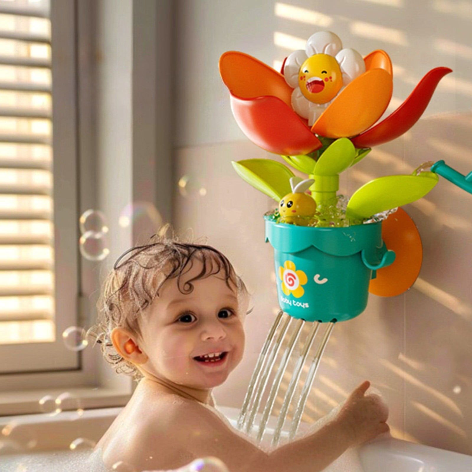 Baby Water Play Toy Sunflower In Water Shower Boys Girls Bath Spray Water Toy