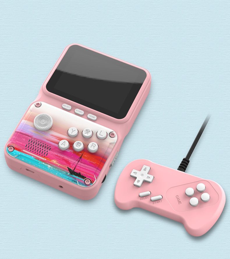 Retro Handheld Game Player Macaron Game Box Support For TV And Two Players