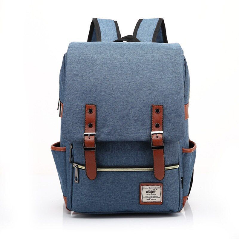 School Backpack Large Capacity Laptop Backpack Canvas Travel Storage Bag Work Knapsack