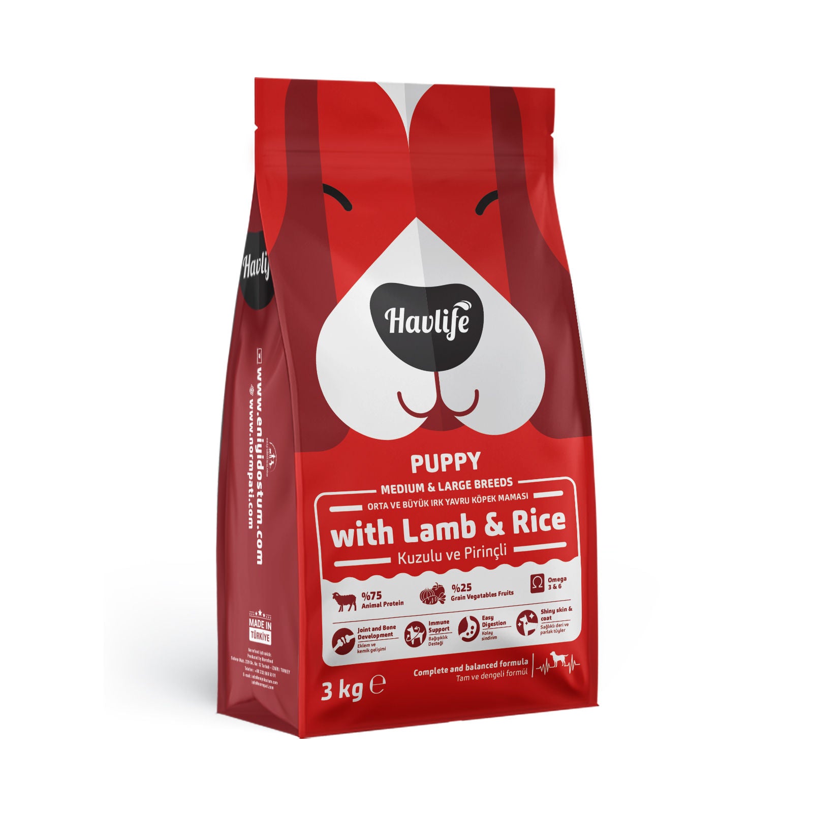 Havlife Premium Lamb & Rice Puppy Food for Medium & Large Breeds, High Protein, Immune & Digestive Support, 100% Balanced Nutrition