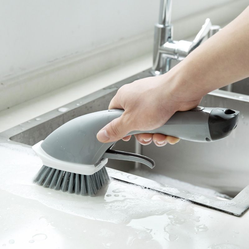 Long Handle Kitchen Cleaning Brush Refill Liquid Soap Washing Scrub Brush