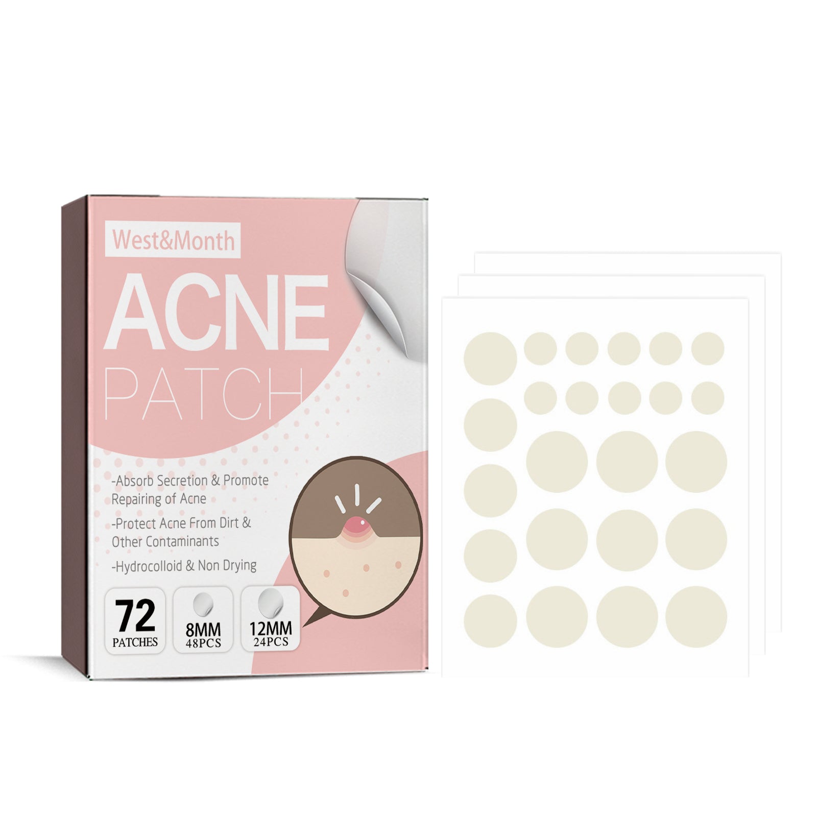 Acne Patch, Purify Pores, Clear Pimples, Invisible Breathable Acne Spot Treatment ,720pcs