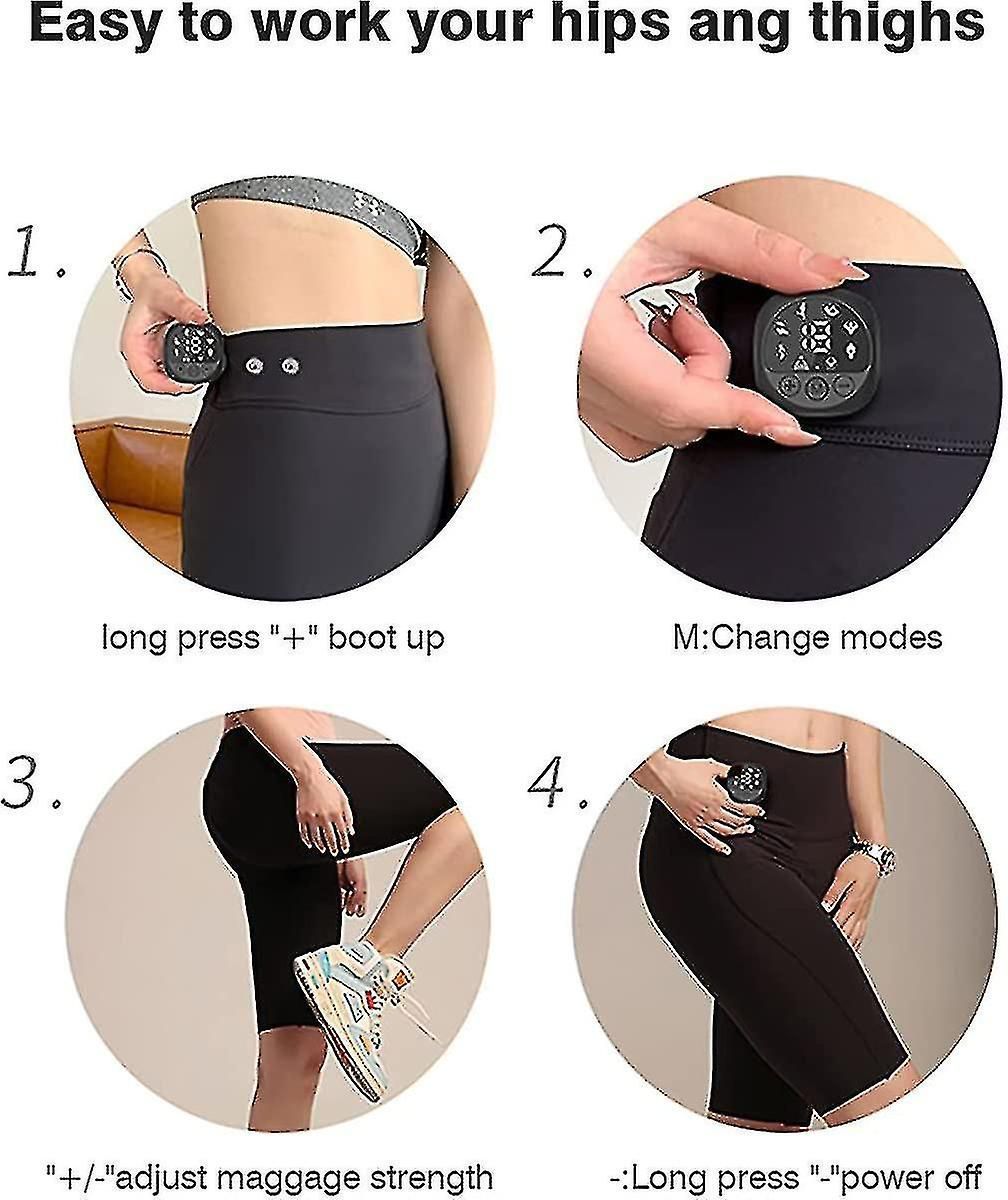 High Waist Shorts Pants With Ems Stimulator Rechargeable, Buttock Ems Stimulator For And Women 8 Modes 19 Intensity Levels