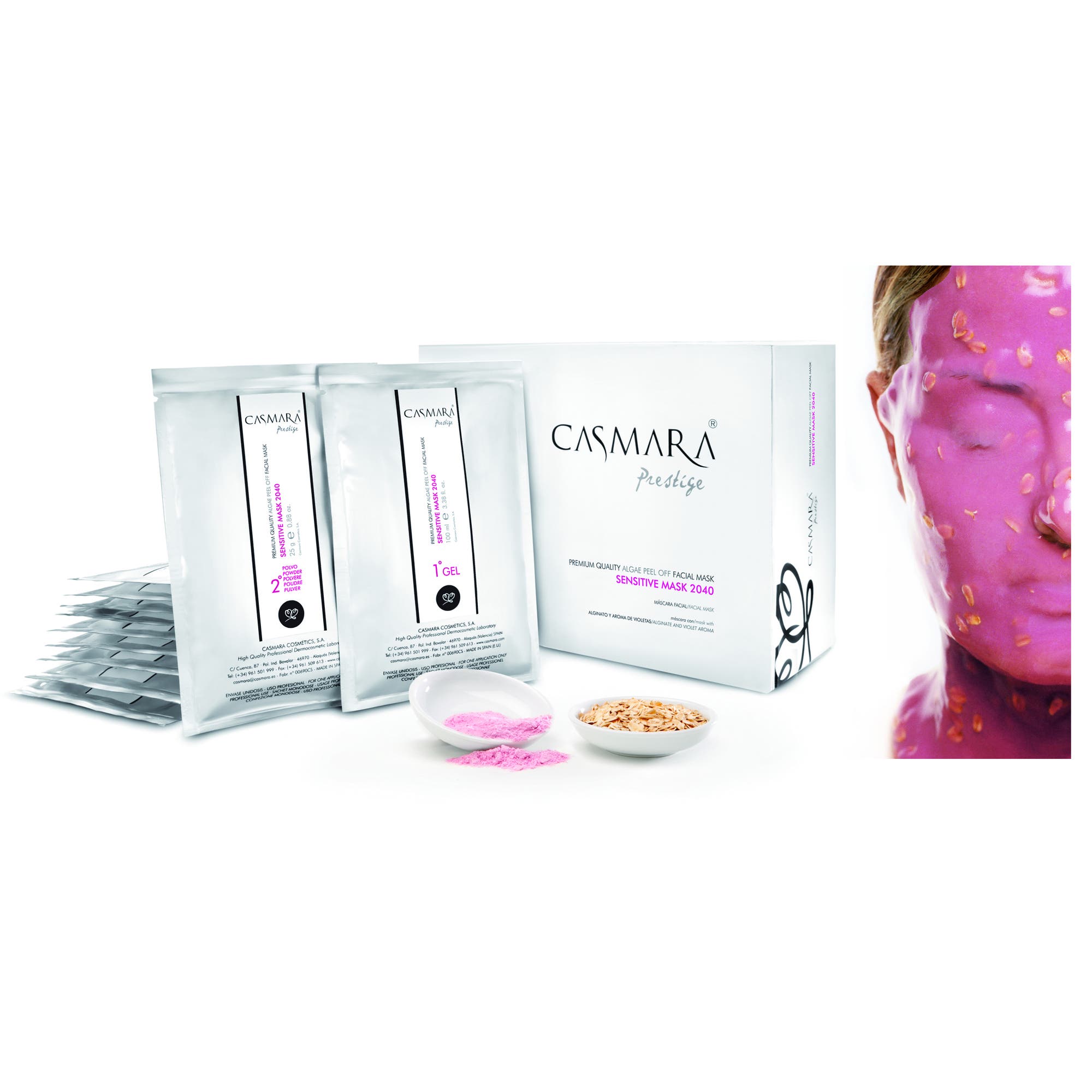 Casmara Sensitive Mask 2040, Gel and Powder, 1 Pack