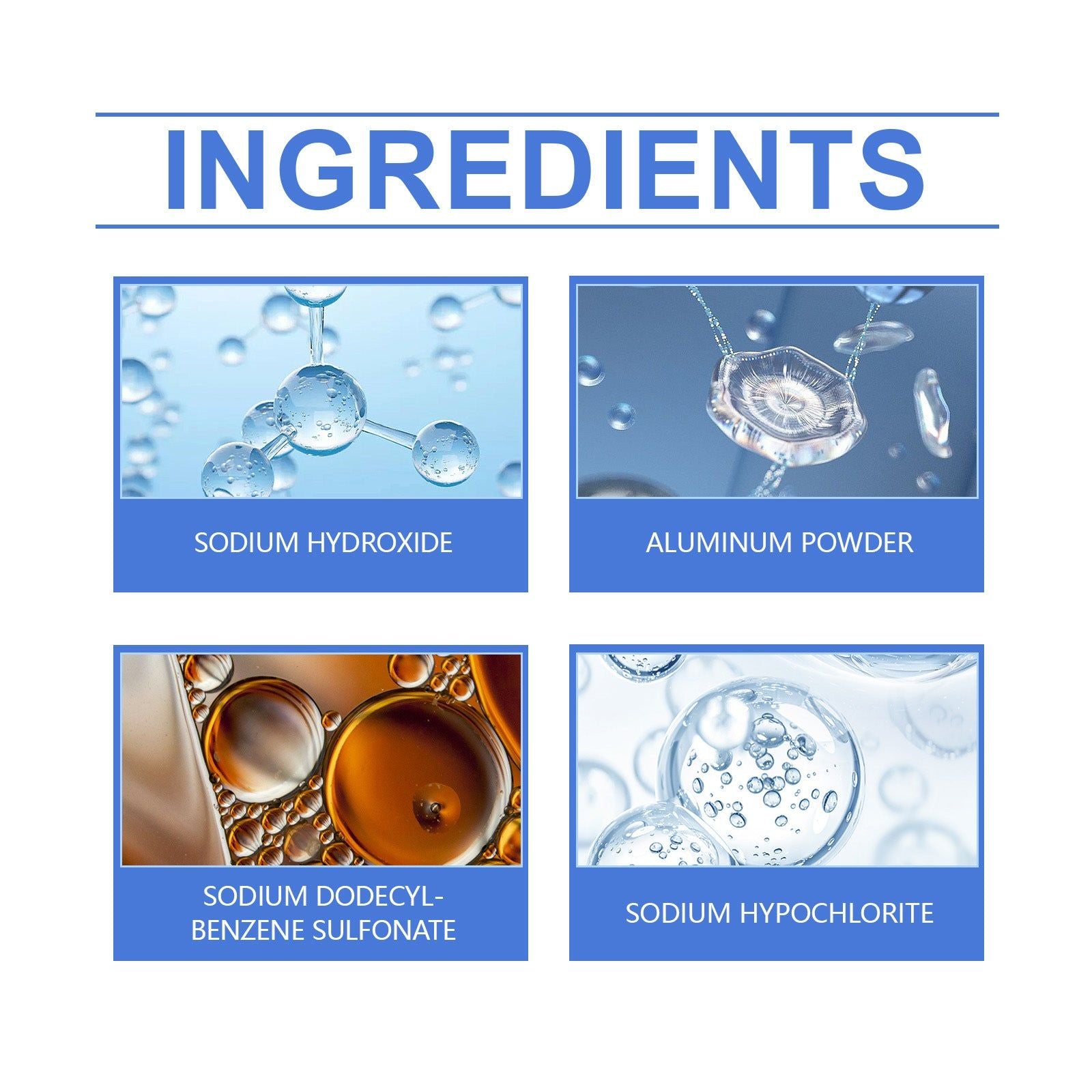 Effective Pipe Cleaner Dredging Agent, Unclogs Drains Fast, Anti-Block, Kitchen Toilet ,200g