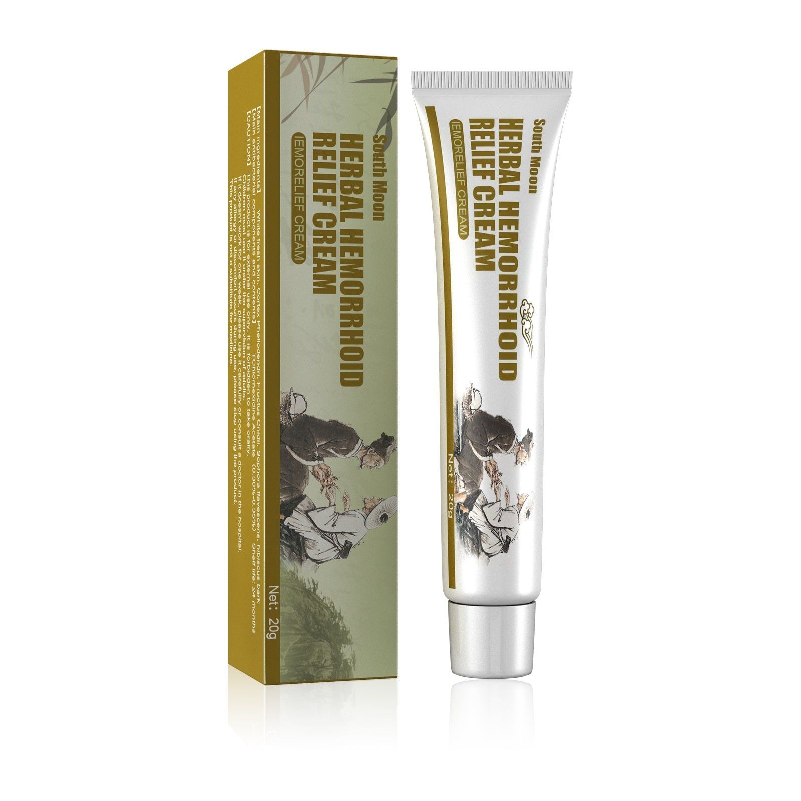 Herbal Hemorrhoid Cream, Fast Relief, Natural Pain & Itching Relief, Non-Irritating ,20g