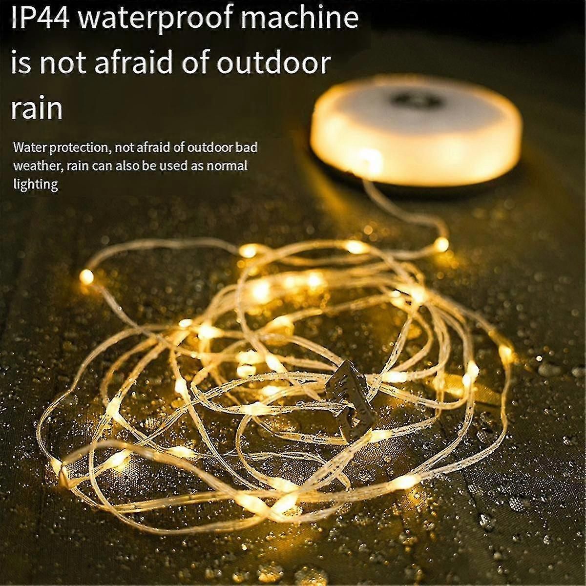 Rechargeable Camping Lantern With String Lights and Power Bank