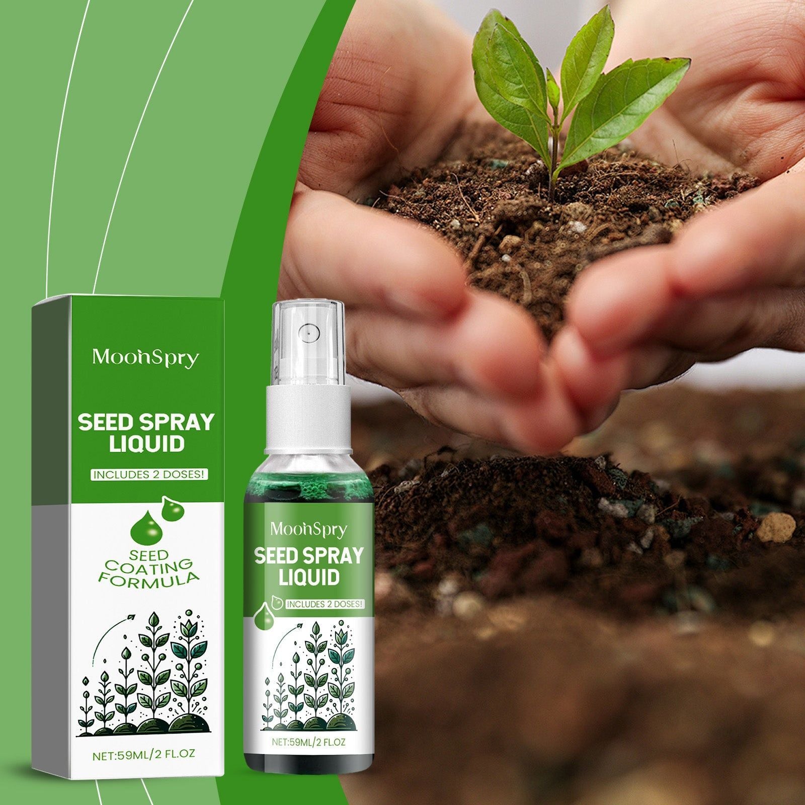 Boost Your Grassland Planting, Fast Germination, Lush Green Lawn Spray ,59ml