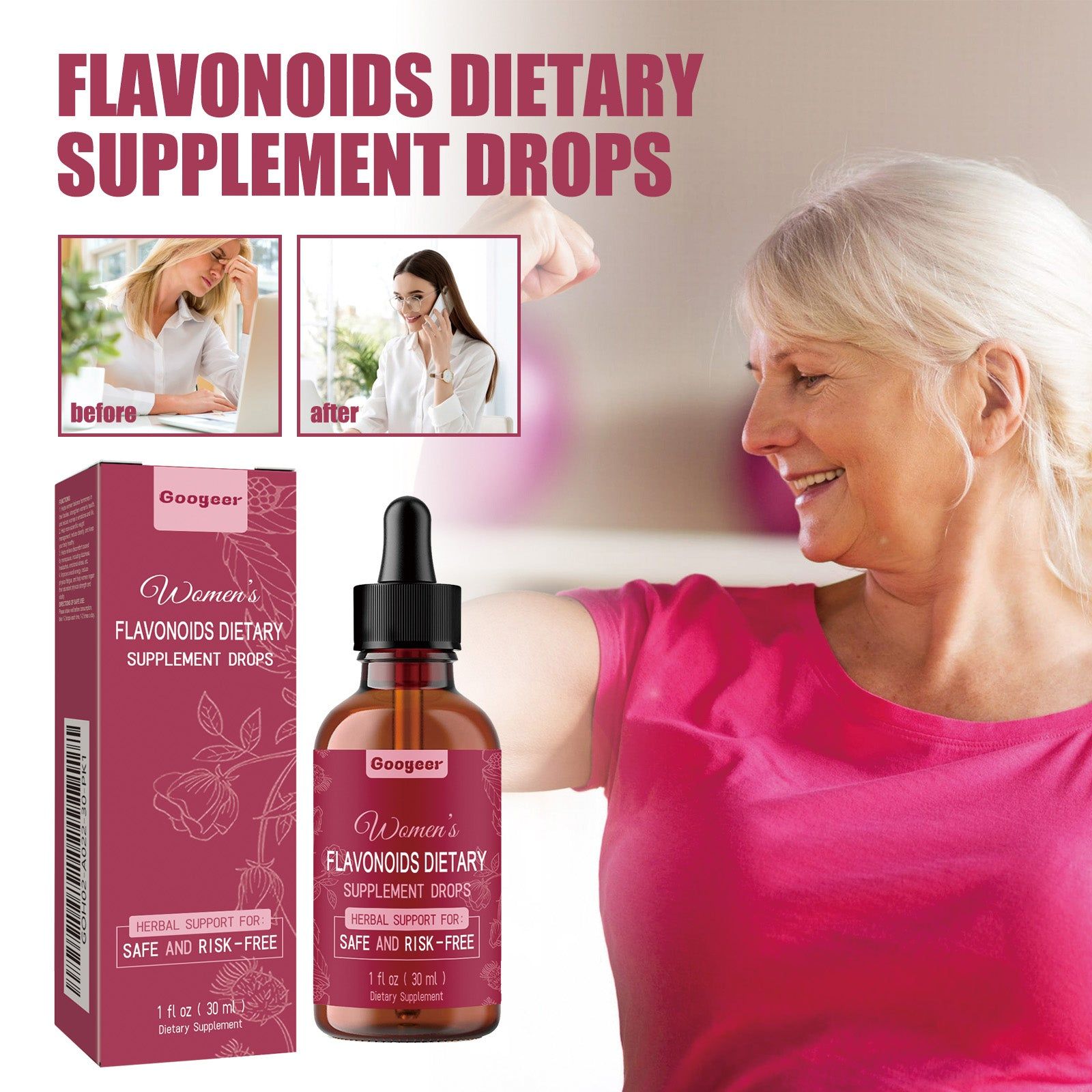 Boost Your Body Care, Relieve Fatigue, Balance Hormones, Natural Women’s Supplement ,30ml
