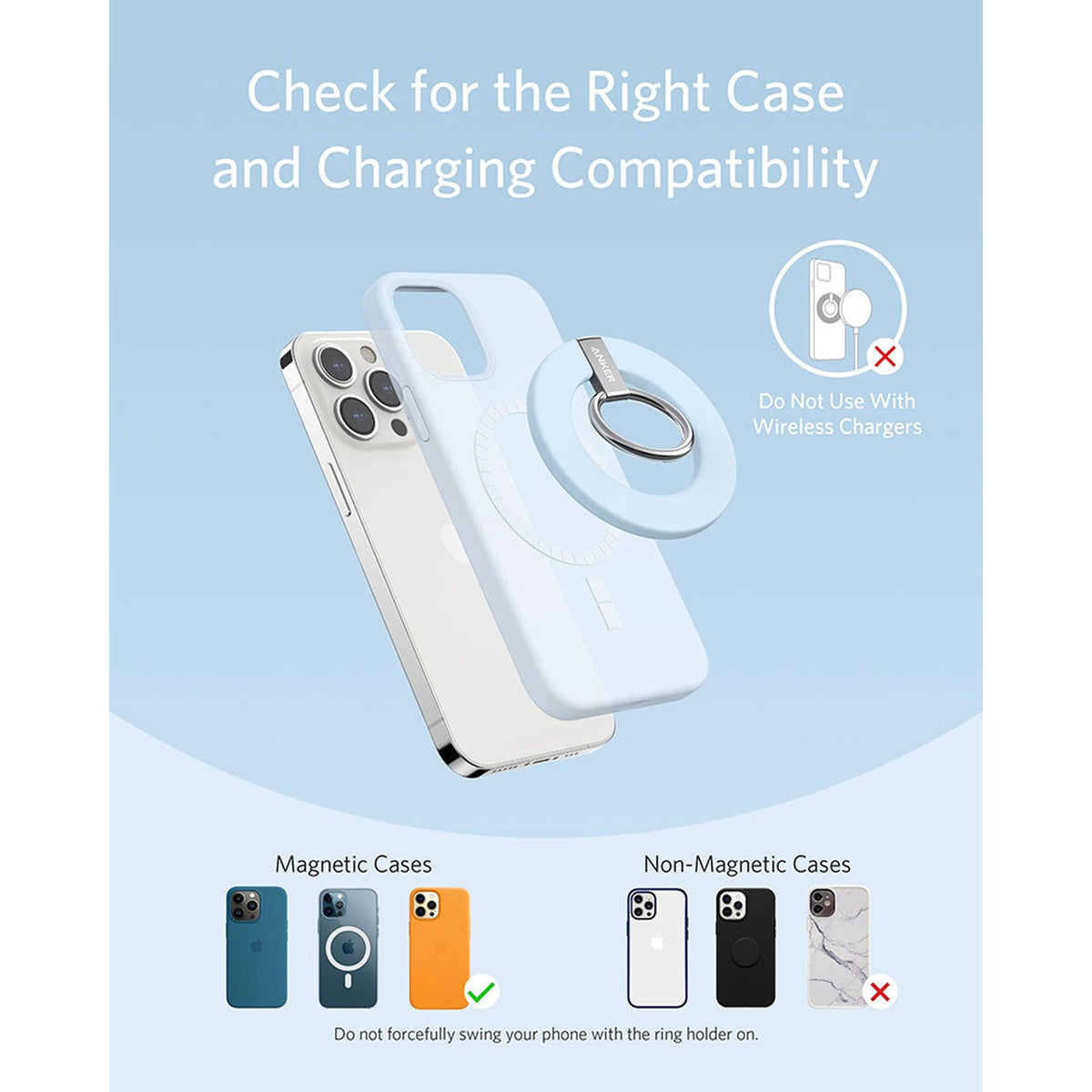 Anker 610 Magnetic Phone Grip, Blue, DQ-A25A0H31