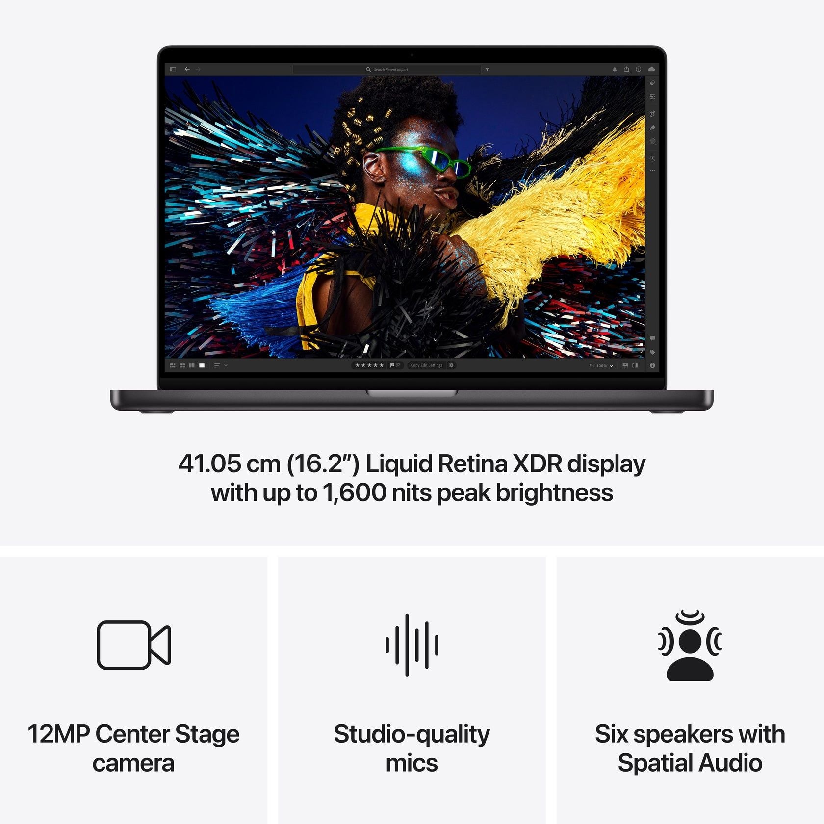Apple MacBook Pro 16-inch Laptop, M4 Max Chip, 14-Core CPU, 32-Core GPU, 36GB 1TB SSD, MX303HN/A, Space Black
