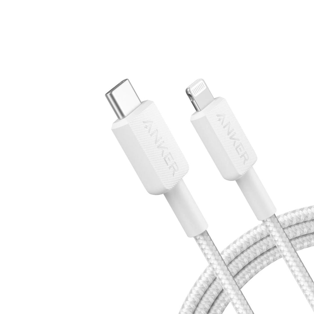 Anker 322 USB-C to Lightning Braided Cable 6ft / 1.8m, White