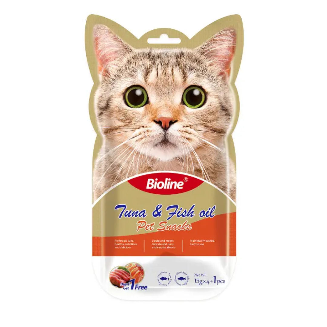 Bioline Cat Treats Pet Snacks, 15gm, 5 Pieces