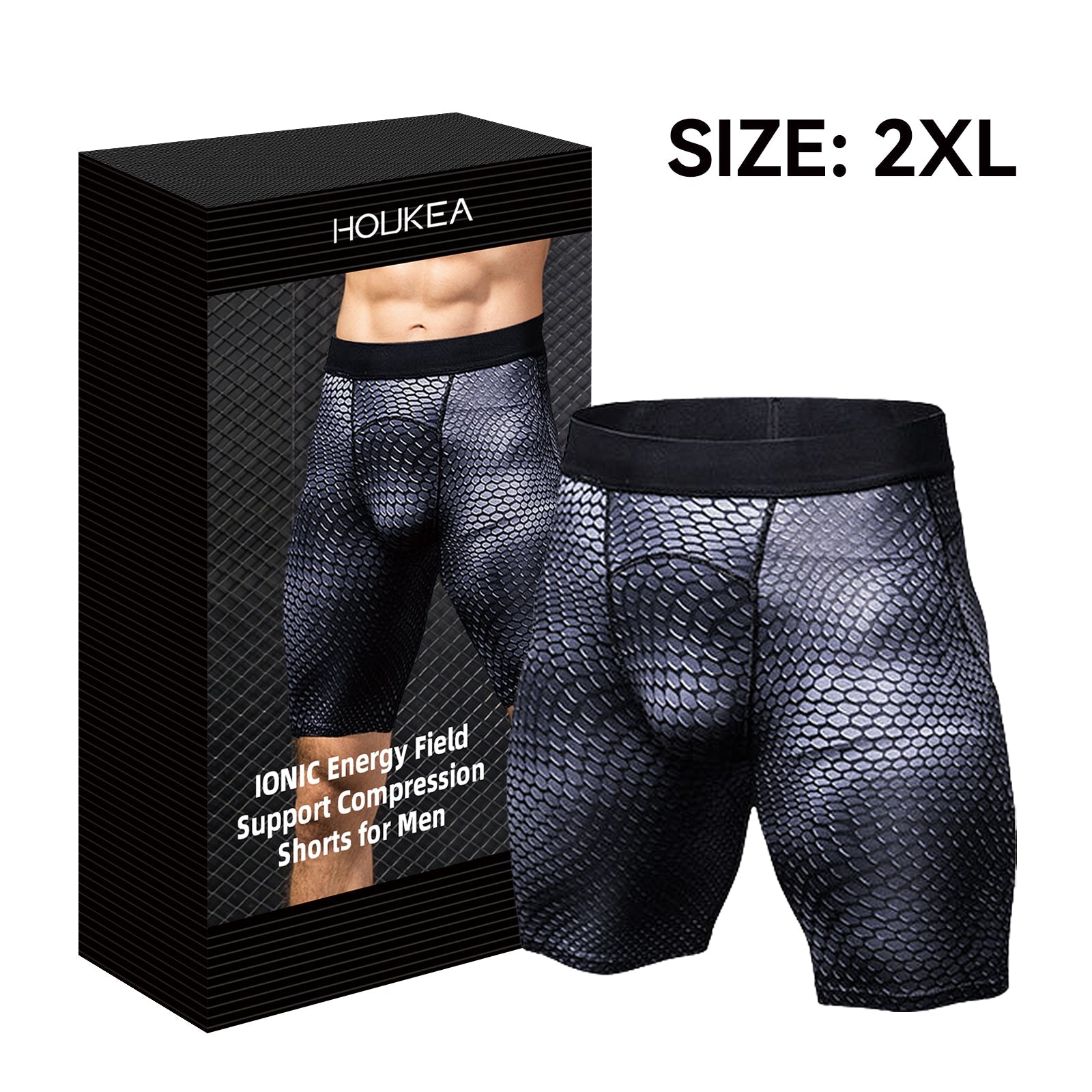 Men's Breathable Tourmaline Underwear, Anti-Wear Elastic Boxer Briefs, Comfortable Sports Underwear ,XL