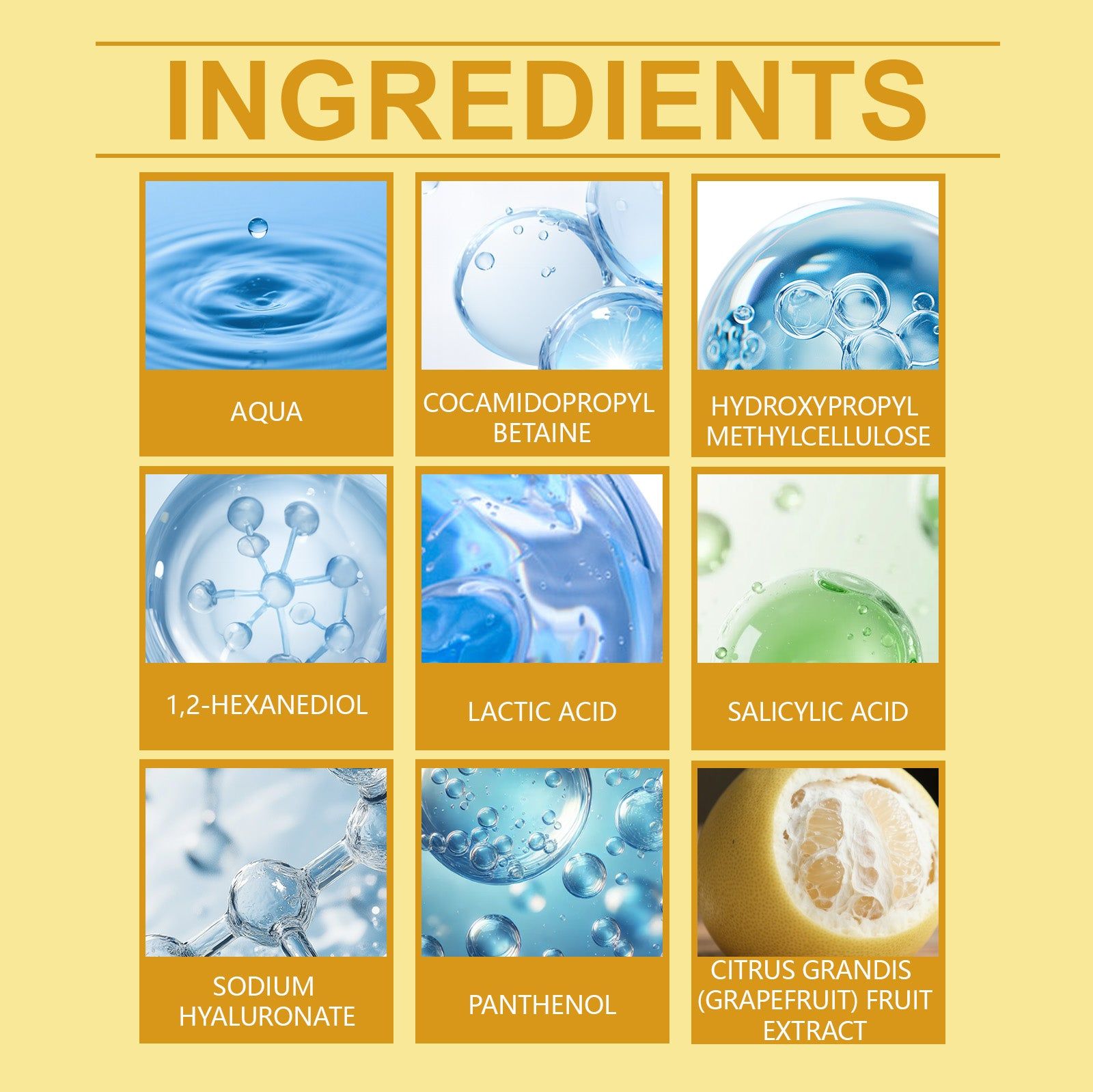 Citrus Foam Facial Cleanser, Oil Control, Gentle, Refreshing, Hydrating ,100g