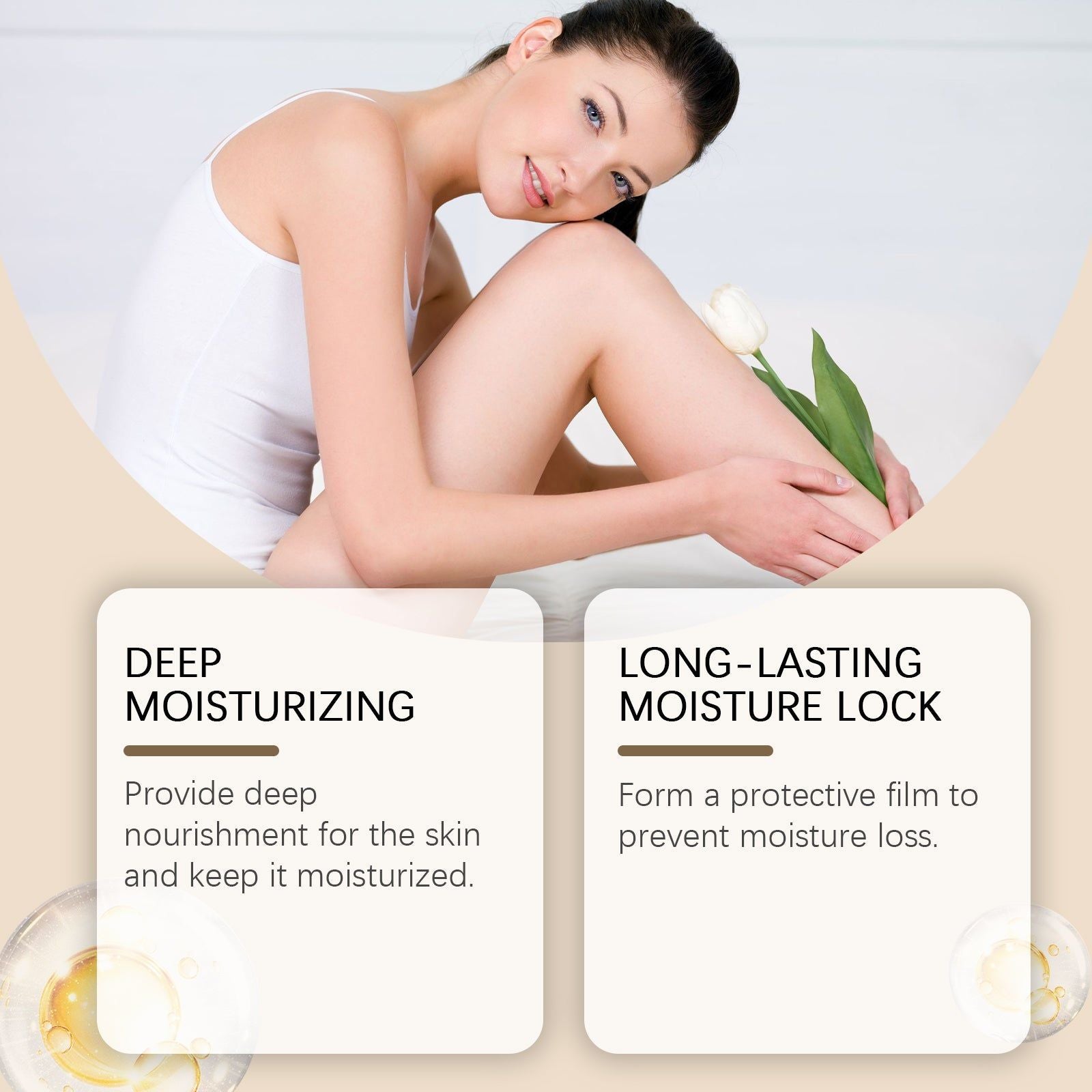 Deep Moisturizer for Body Care, Hydrating, Rejuvenating, Skin Elasticity, Smooth ,50g