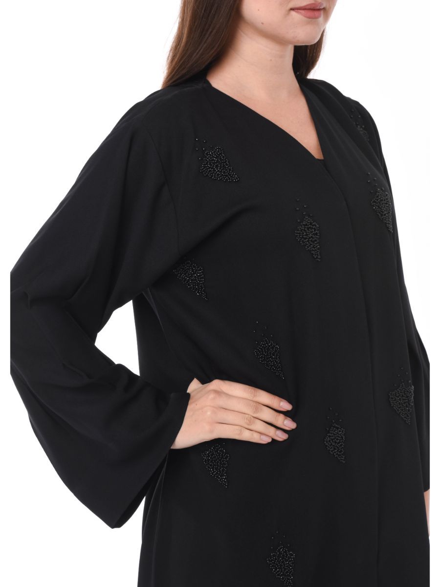 MOiSTREET Embellished Abaya with Hand Embroidery