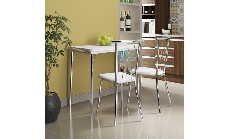 VersaFold White Folding Table with Chrome Legs #249
