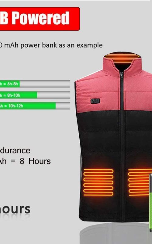 Electric Heated Vest Thermal Gilet Winter Waistcoat Warm Jacket For Outdoor Activities