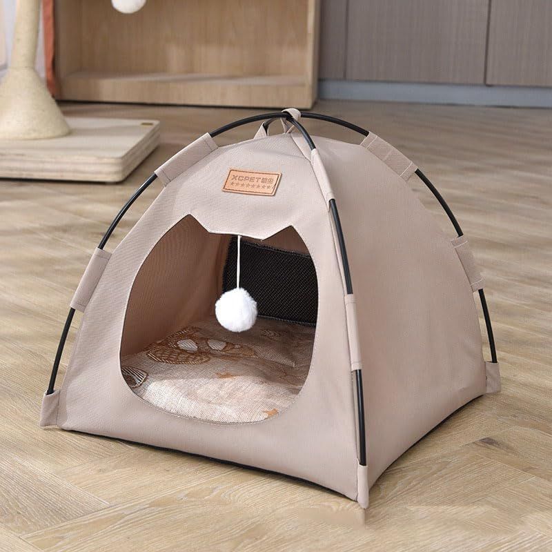 Cat Teepee Cave Pet Tent House Teepee Foldable Puppy Bed Cat Shelter