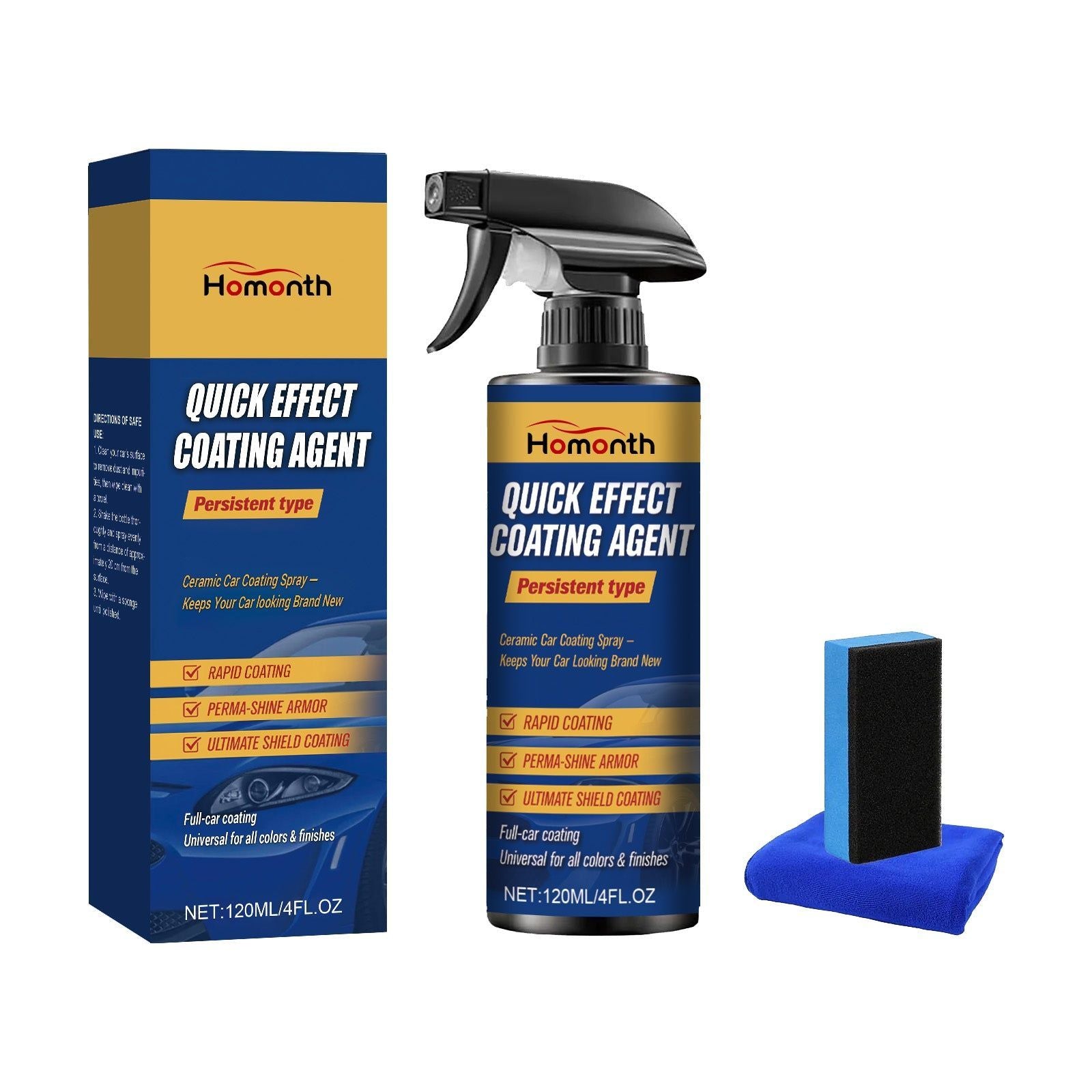 Automotive Coating, Quick Shine & Protection, Car Detailing Supplies ,1set