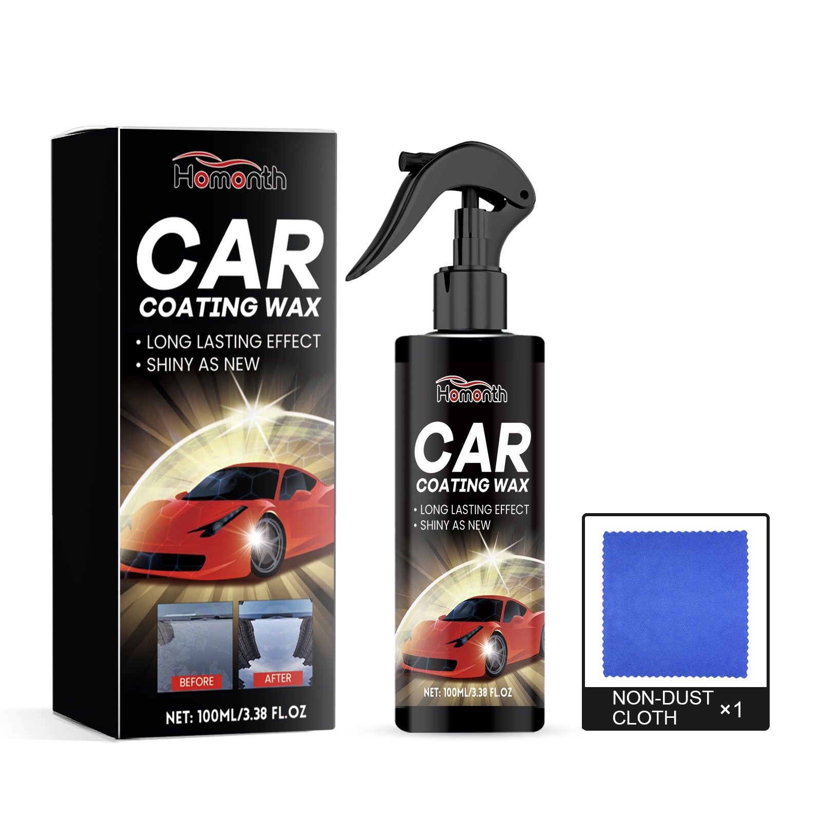 Car Reconditioning Nano Coating, Hydrophobic Crystal Polish, Long-Lasting Shine ,1set