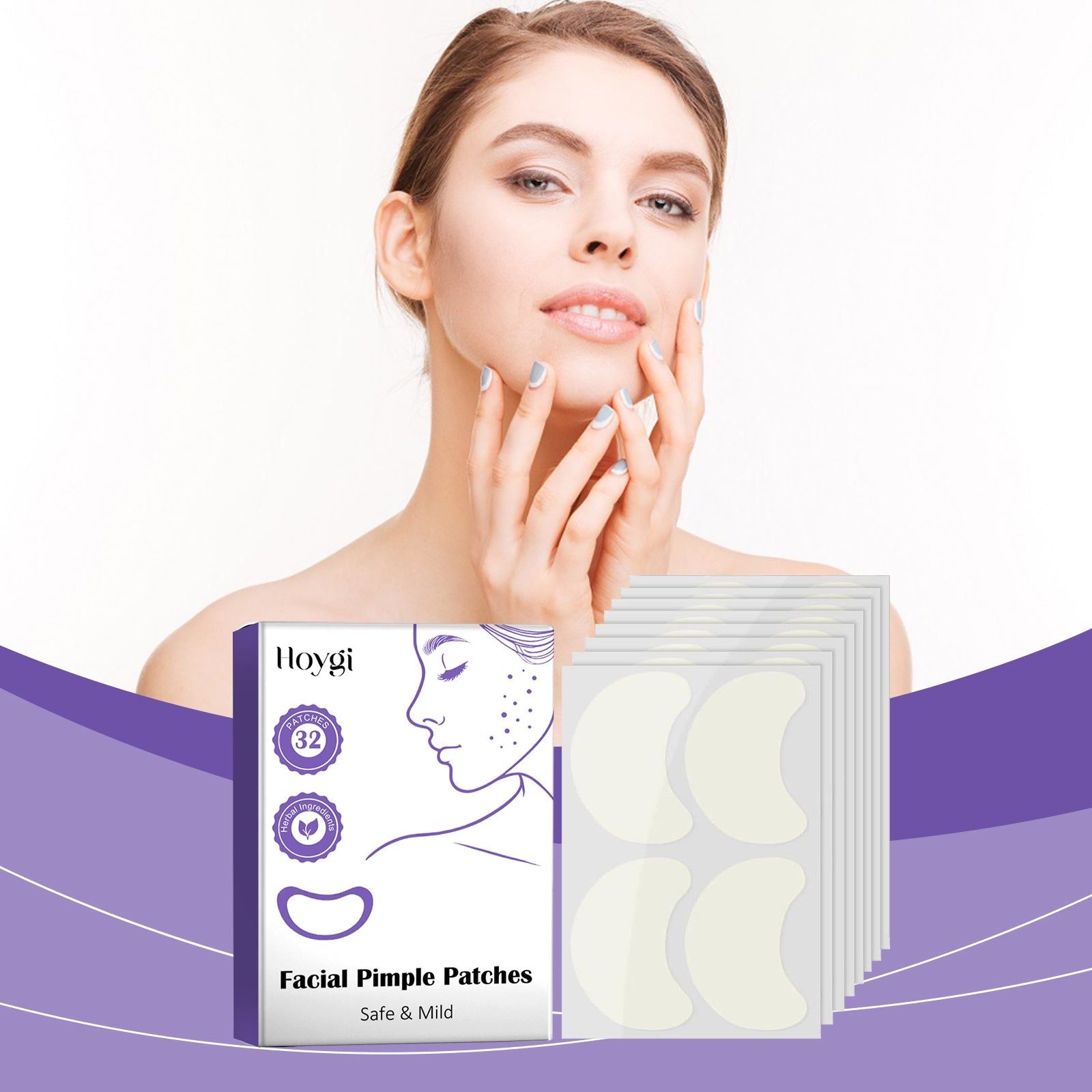 Clear Acne Patches for Fast Skin Care Repair, Redness Relief, Scar Prevention ,32 patches