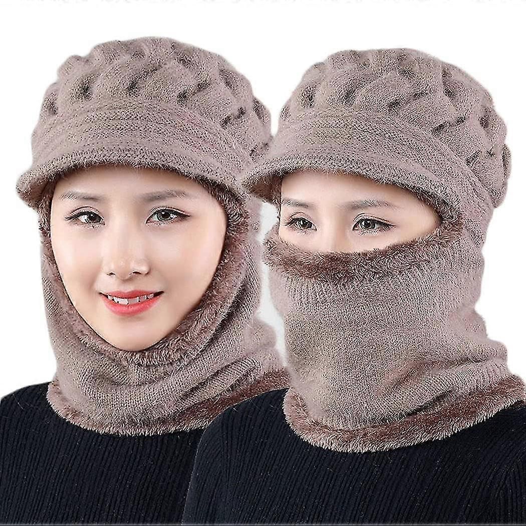 Winter Hat For Women, Winter Beanie Hat Scarf Slouchy Snow Knit Skull Cap For Girls zxin