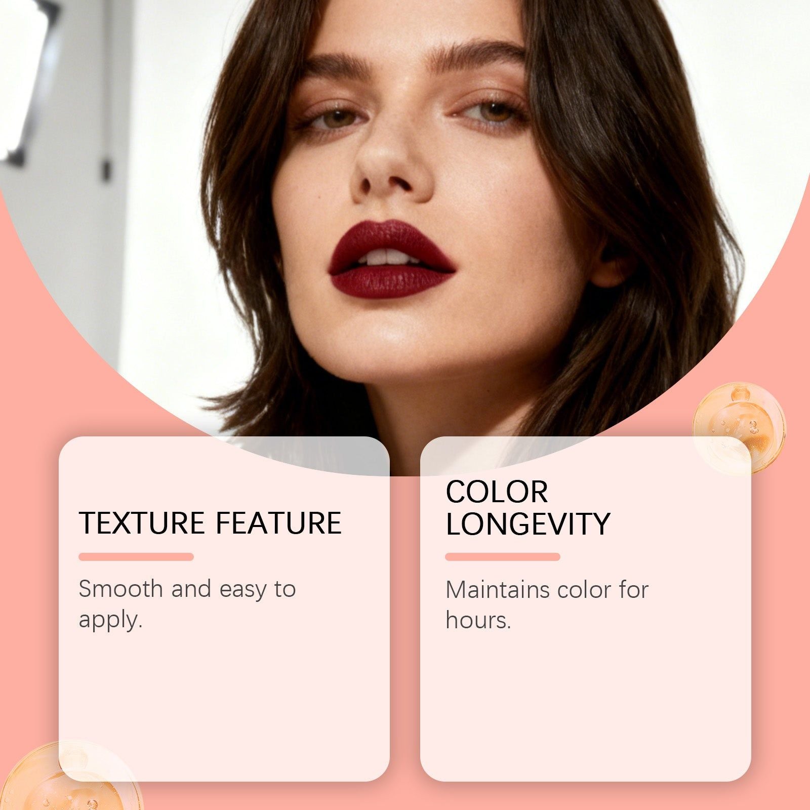 Dark Red Moisturizing Blush Stick, Long-Lasting Face Makeup, Easy to Apply ,6g