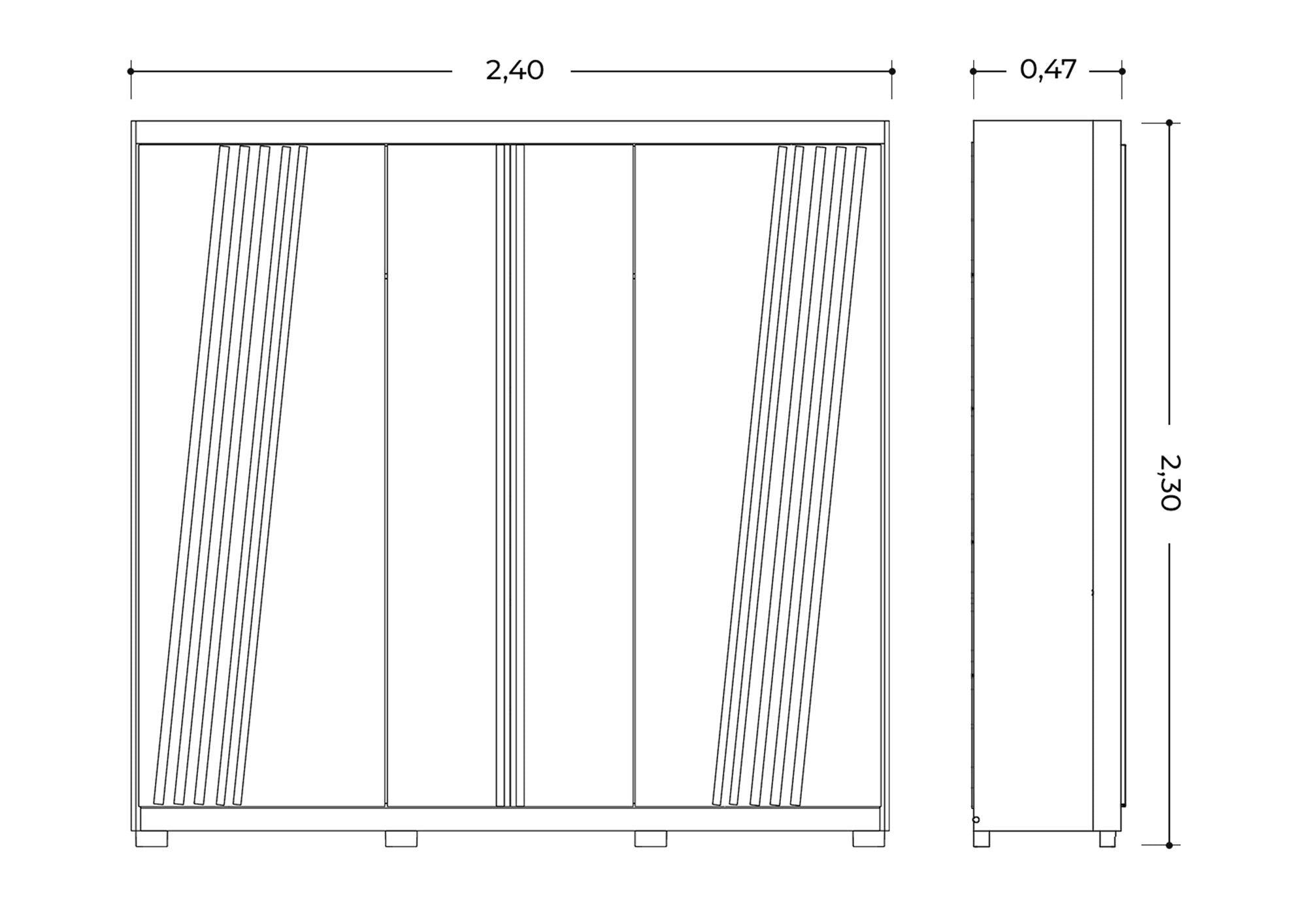Ouro Verde 6 Door Wardrobe