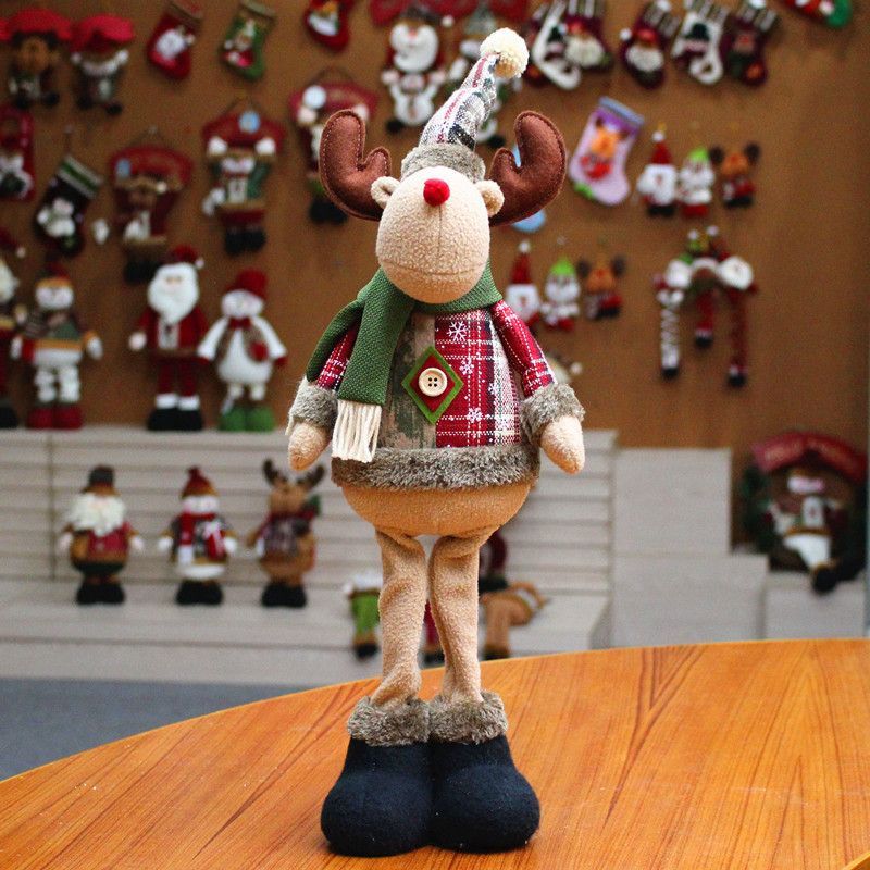 Christmas Santa Claus Plush Dolls Snowman Ornament Xmas Decoration Kids Toy