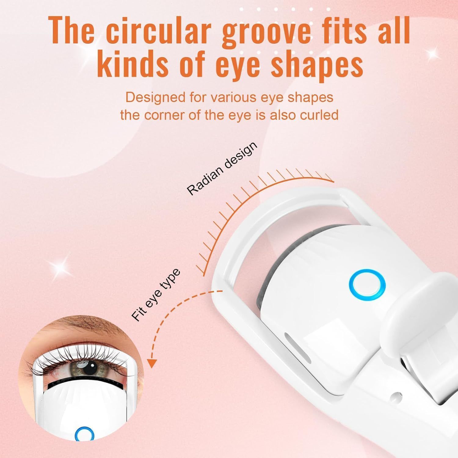 Heated Eyelash Curler Rechargeable Electric Eyelash Curler Lash Curling Tool