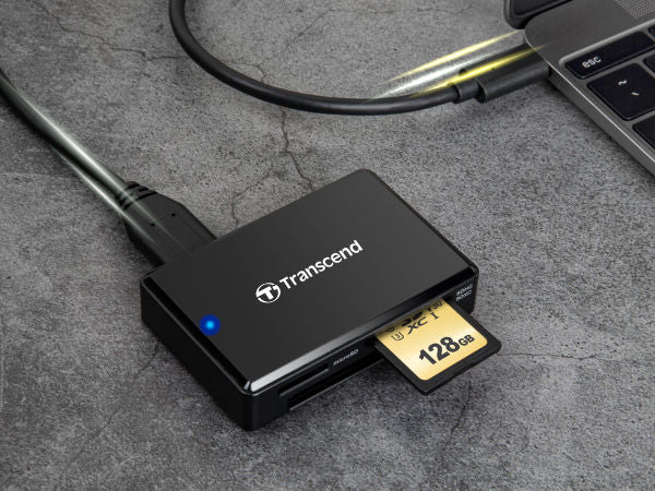 قارئ بطاقات الذاكرة المتعددة Transcend TS-RDC8K2، USB 3.1 Gen 1، النوع C