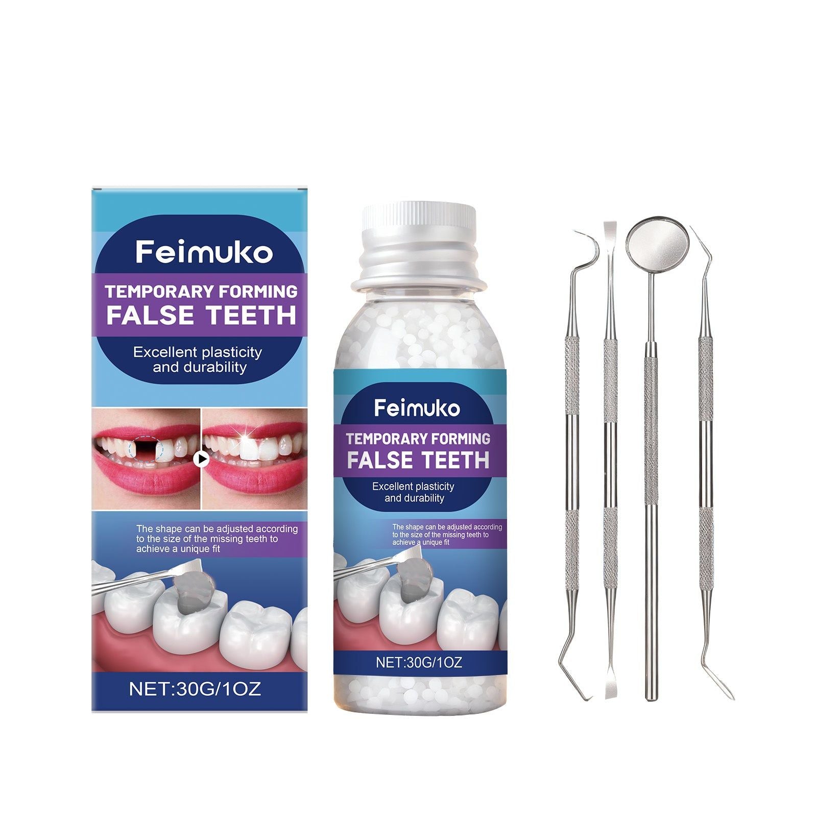 Create Custom Denture Gum for Perfect Fit, Natural Look, Easy Shaping ,1 set