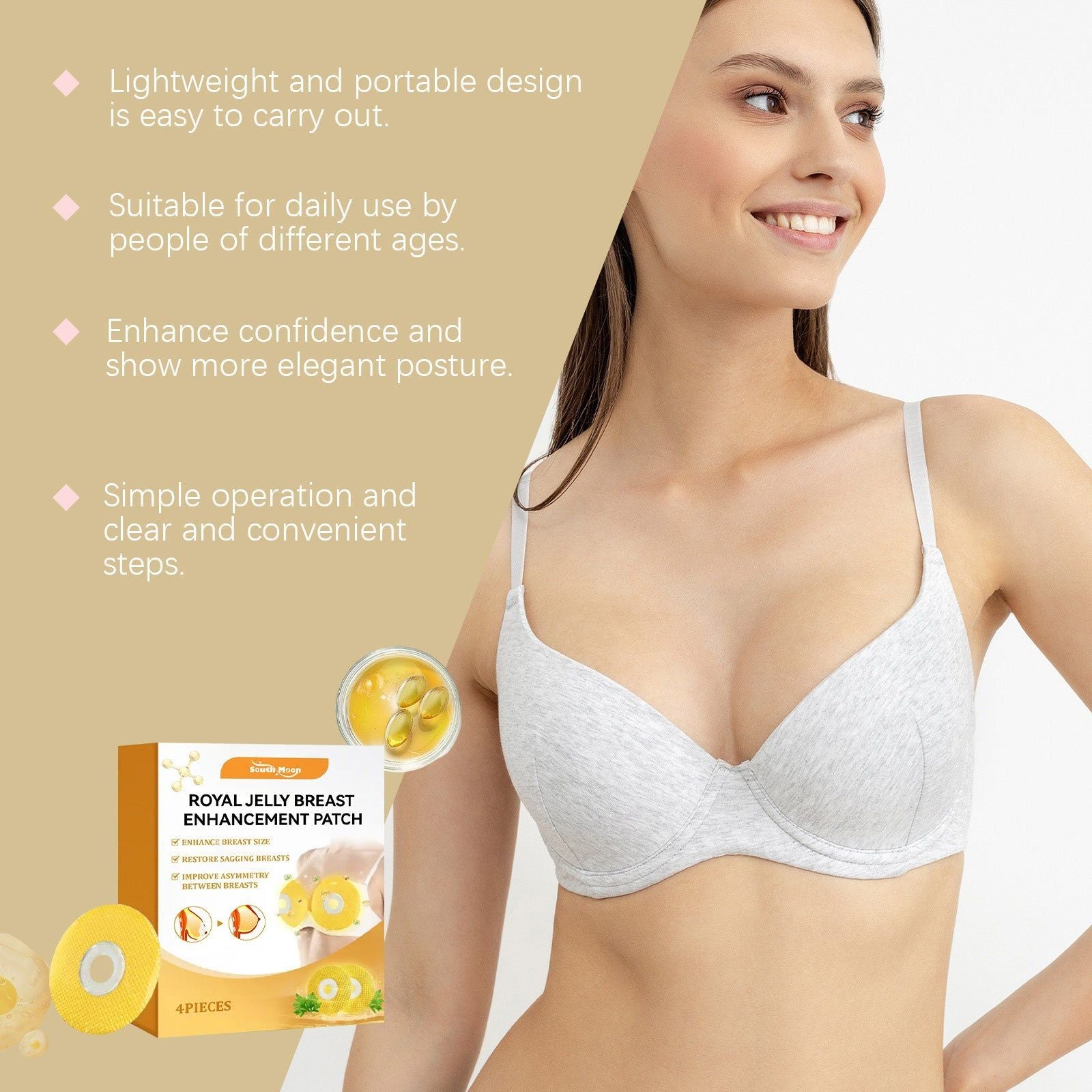 Chest Care Patch, Hydrating, Moisturizing, Invisible, Breathable, Nourishing Skin ,4pcs