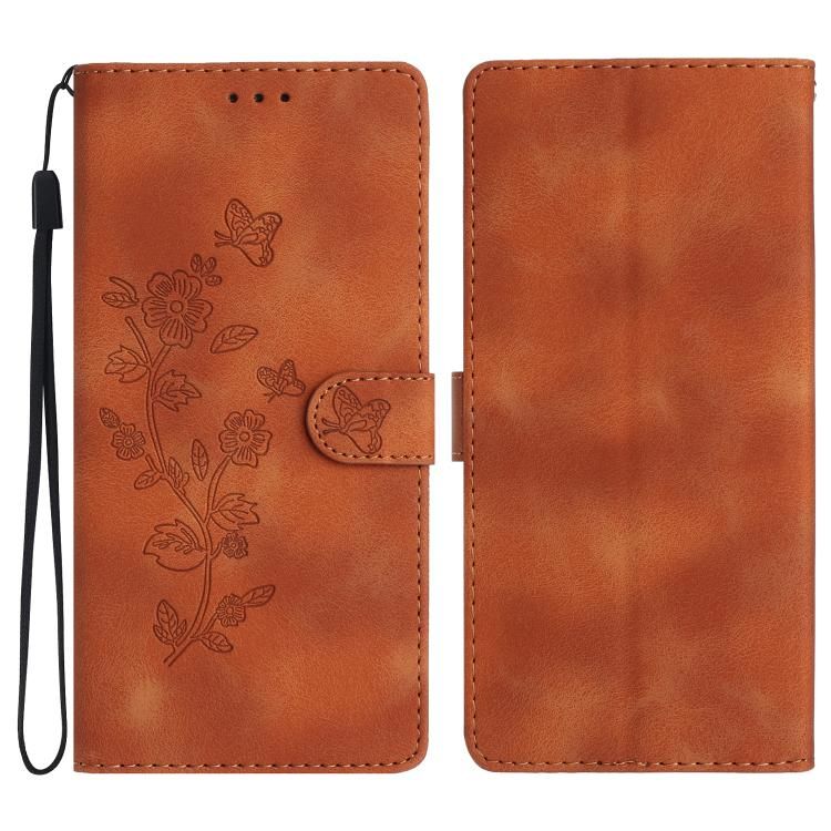 For iPhone 18 Pro Max / iPhone 17 Pro Max Flower Butterfly Embossing Pattern Leather Phone Case