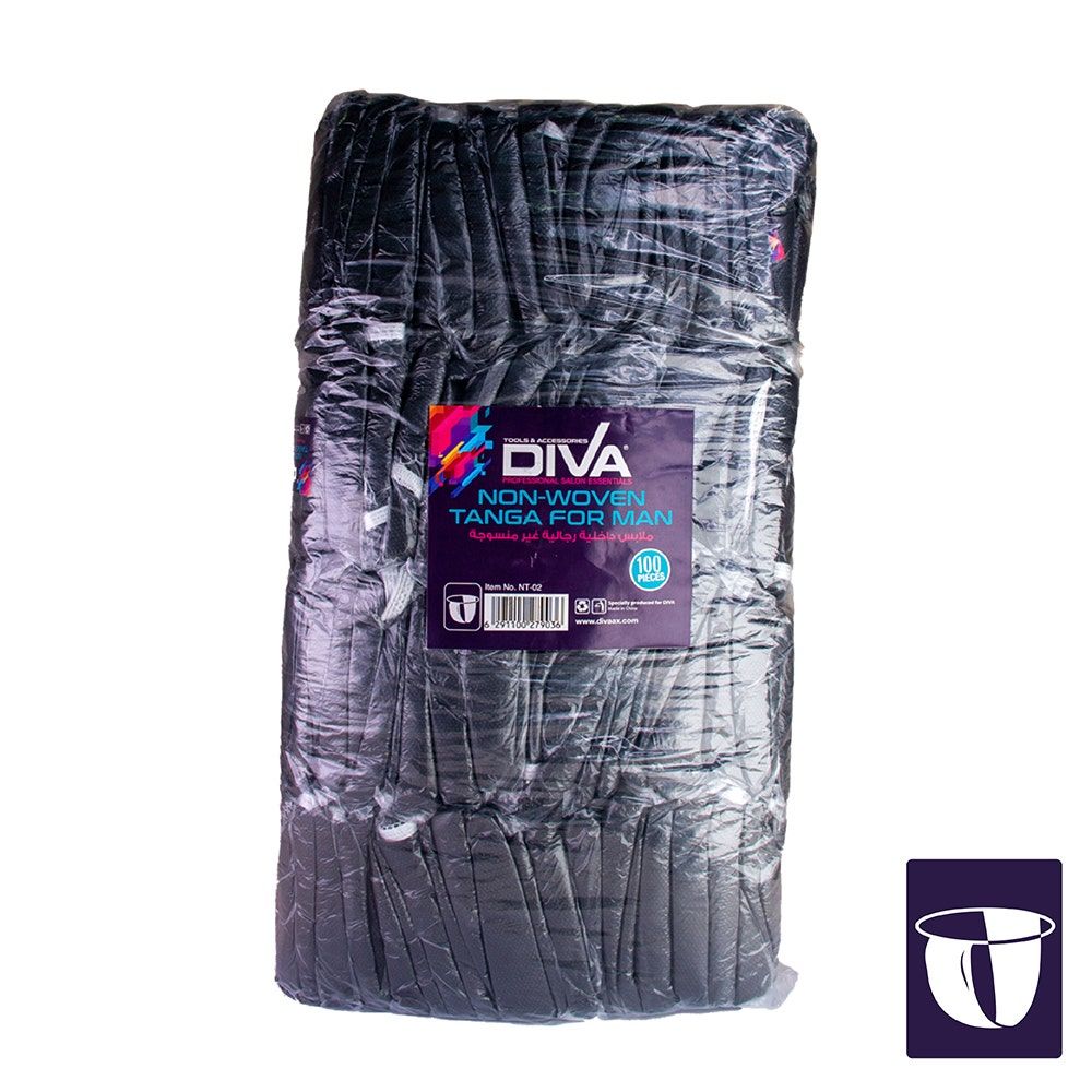 Diva Disposable Tanga Men, Black, 1x100