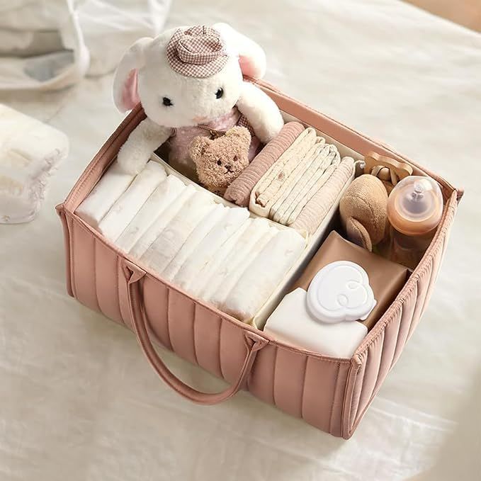 Baby Diaper Caddy Organizer Stylish Storage Basket for Newborn Essentials