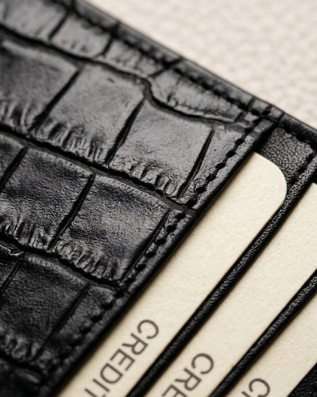 CLAREA Slim Leather Card Holder 10x8.5 cm