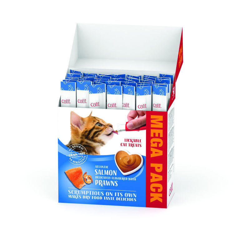 Catit Creamy Treats Mega Pack Salmon with Prawn - Box of 50